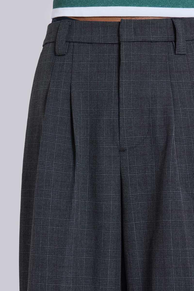 Jaded London Grey Check Goliath Suit Trousers Grey
