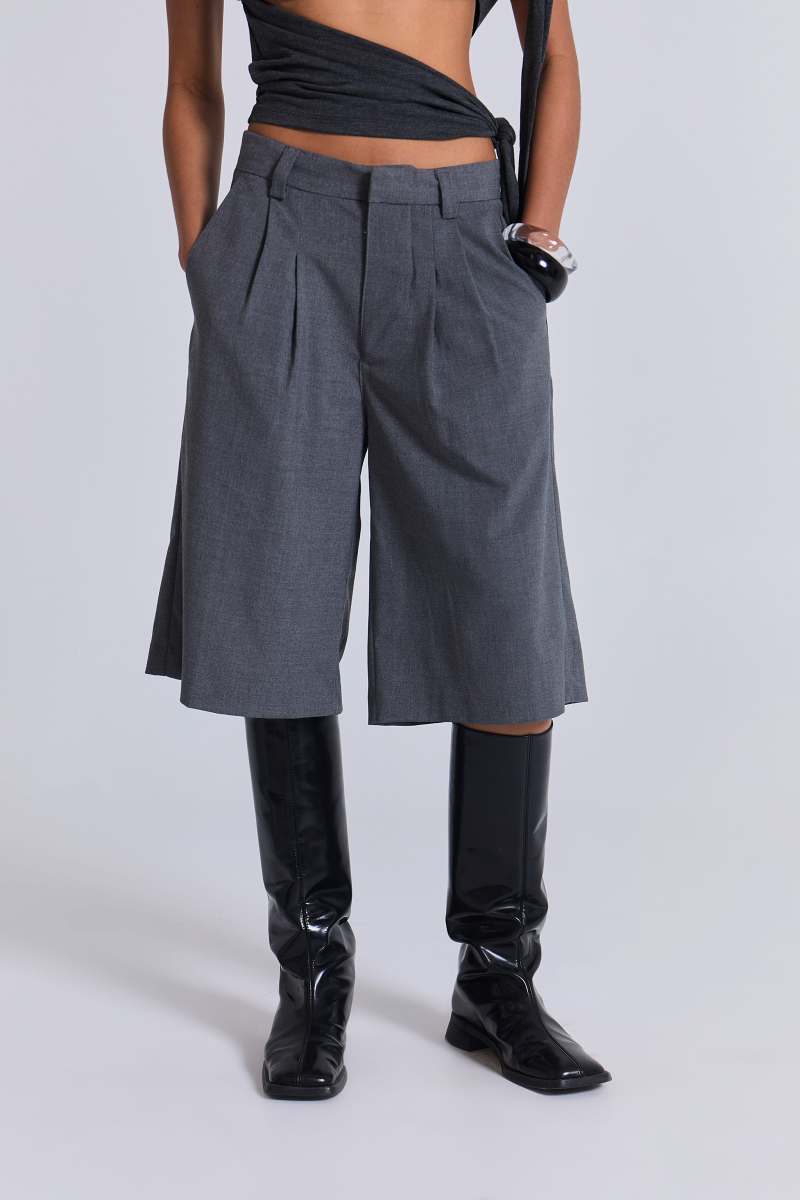 Jaded London Grey Goliath Tailored Shorts Grey