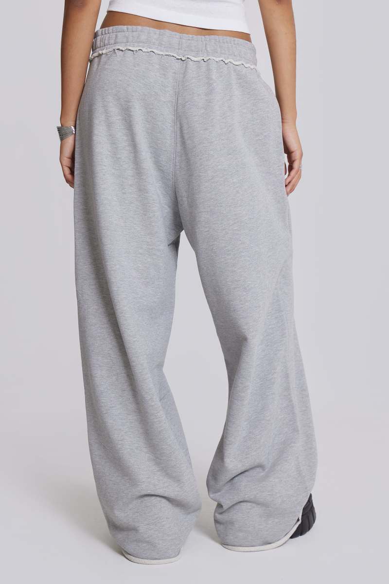 Jaded London Grey Marl Baggy Monster Joggers Grey