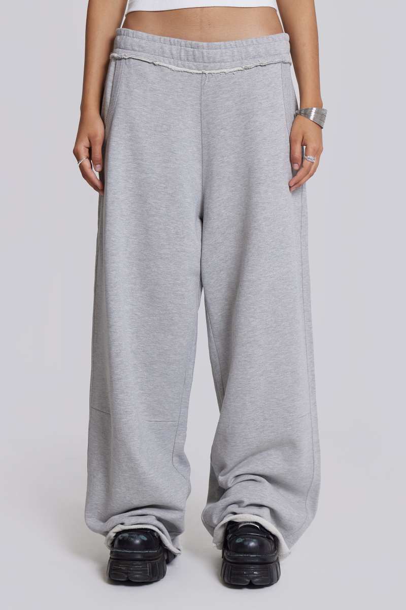 Jaded London Grey Marl Baggy Monster Joggers Grey