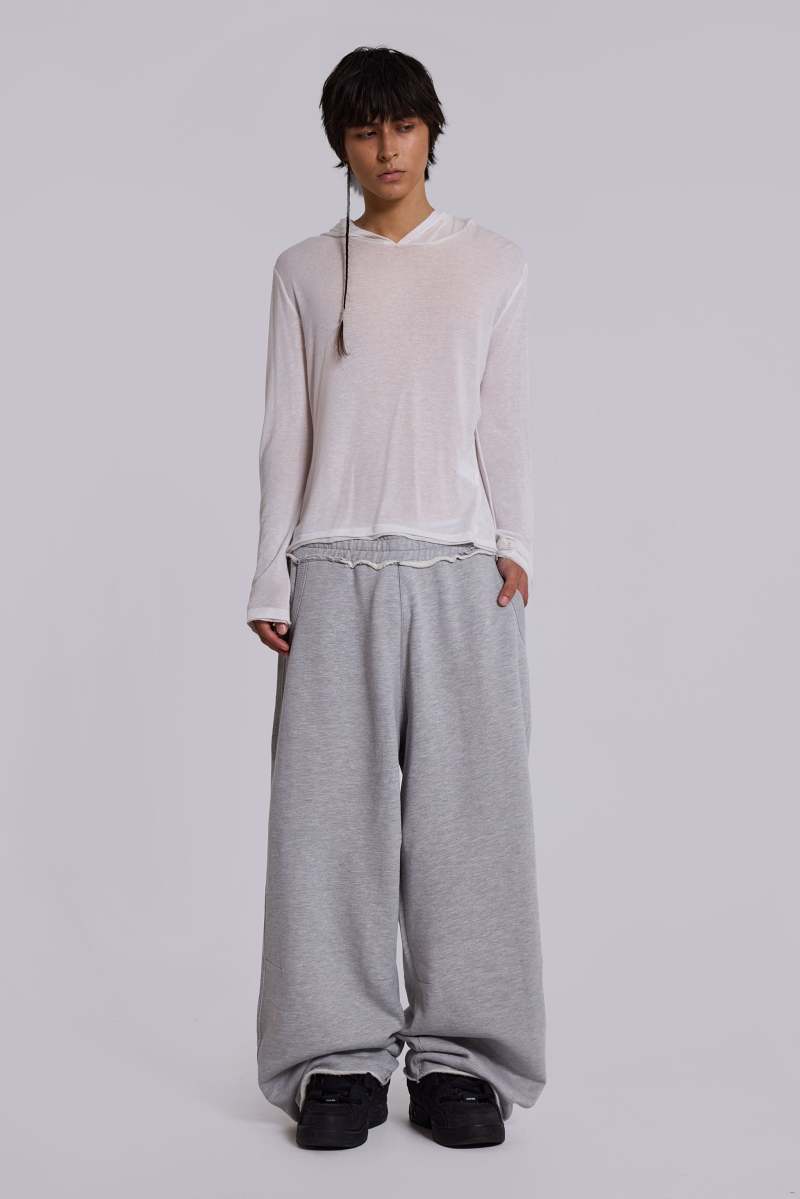 Jaded London Grey Marl Baggy Monster Joggers Grey