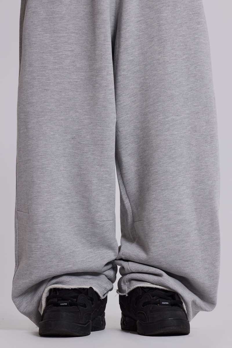 Jaded London Grey Marl Baggy Monster Joggers Grey