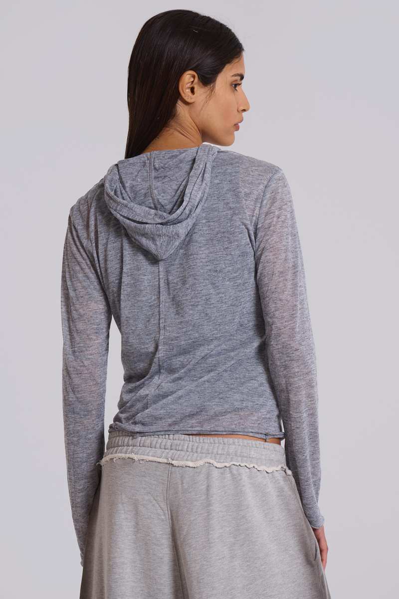 Jaded London Grey Marl Mist Hoodie Grey