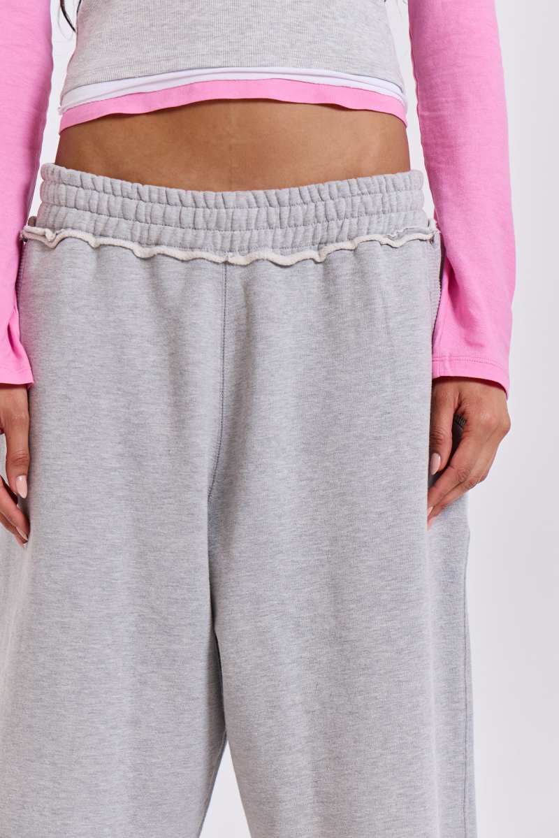 Jaded London Grey Marl Monster Jogger Shorts Grey