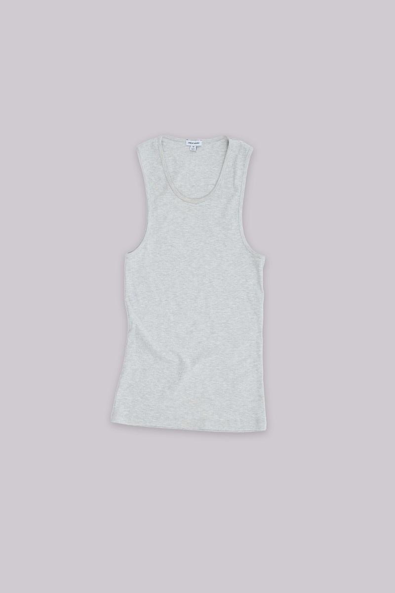 jaded london Grey Rib Longline Vest Grey