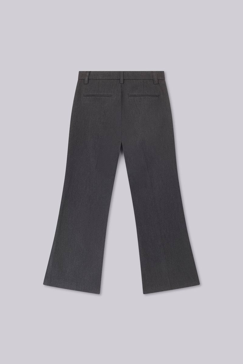Jaded London Grey Stacked Bootcut Suit Pants Grey