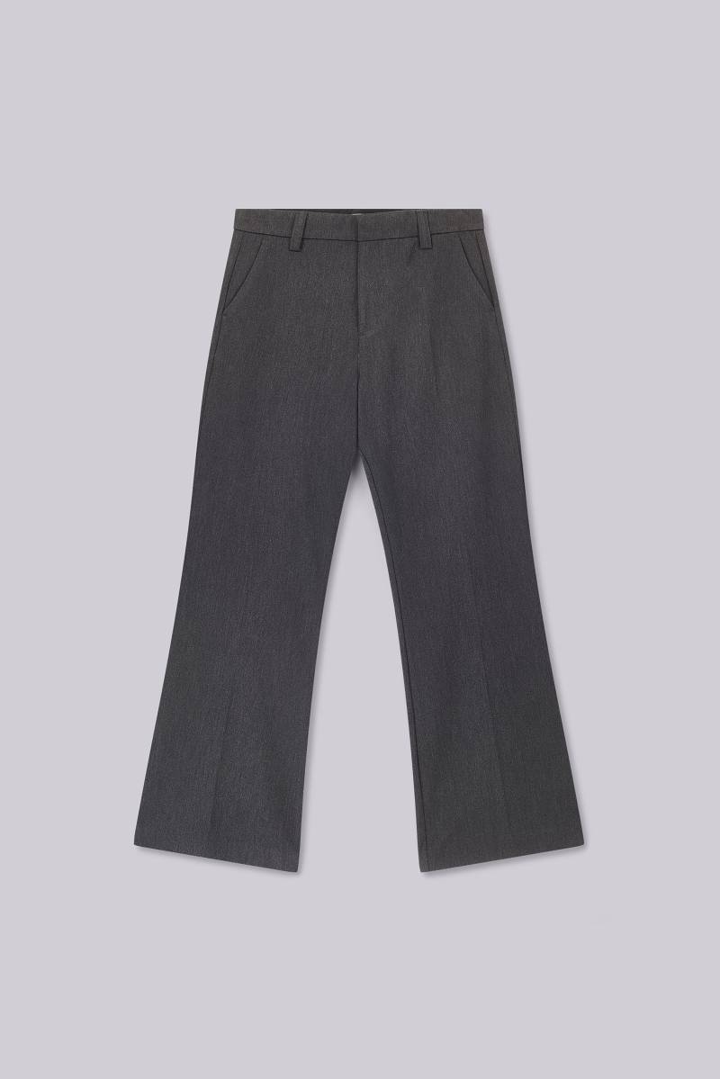 jaded london Grey Stacked Bootcut Suit Pants Grey