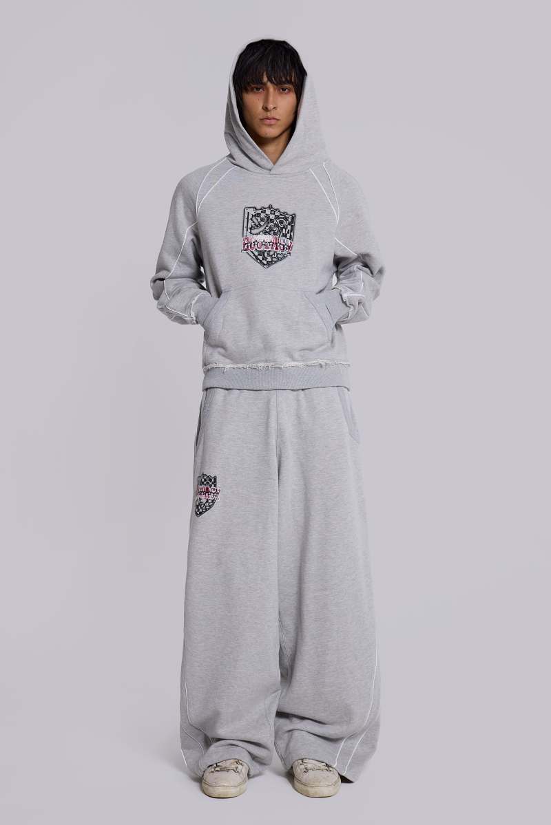 Jaded London Grey Tempo Hoodie Grey