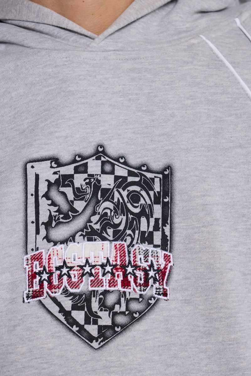 Jaded London Grey Tempo Hoodie Grey