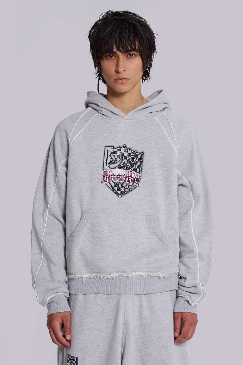 Jaded London Grey Tempo Hoodie Grey