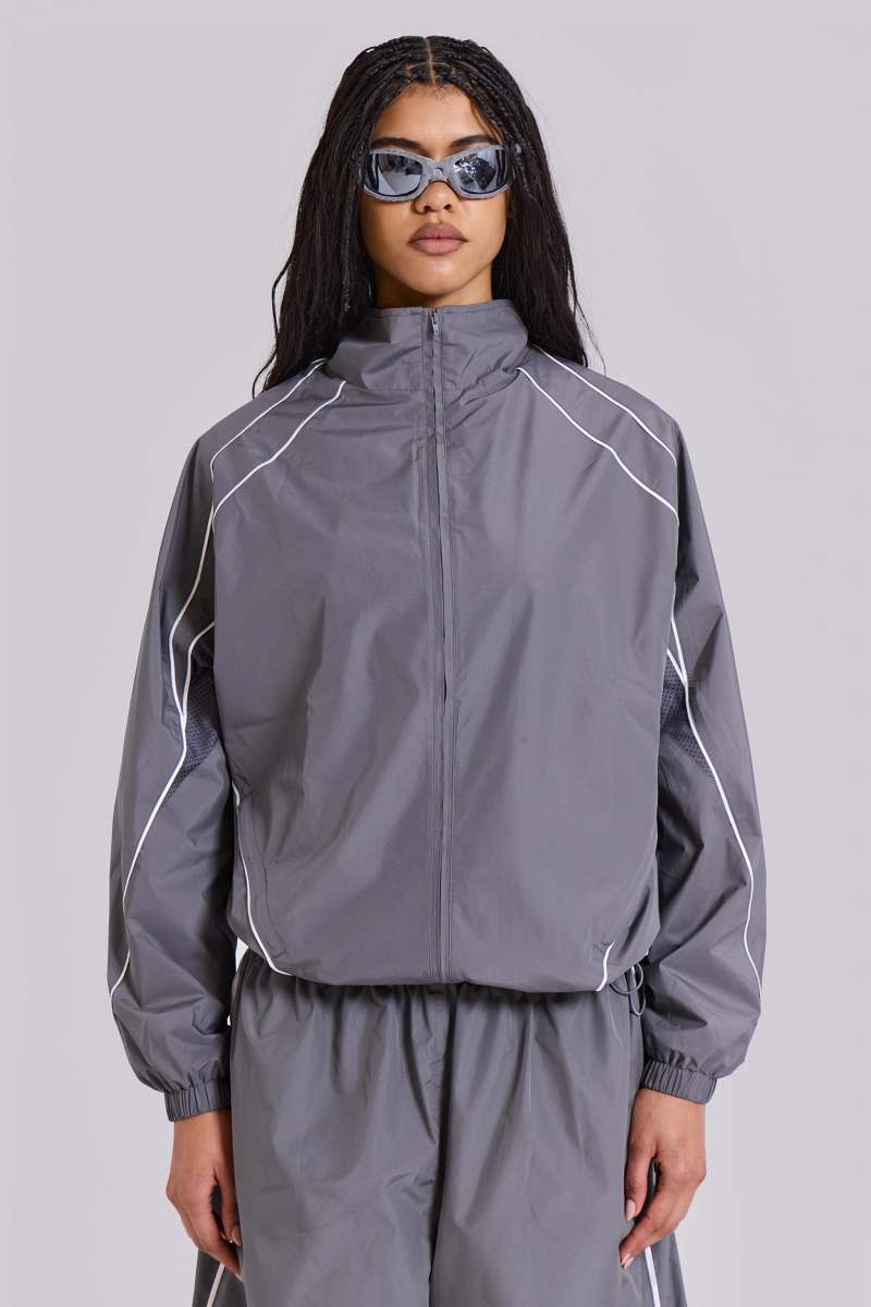 jaded london Grey Vapor Tracksuit Top Grey