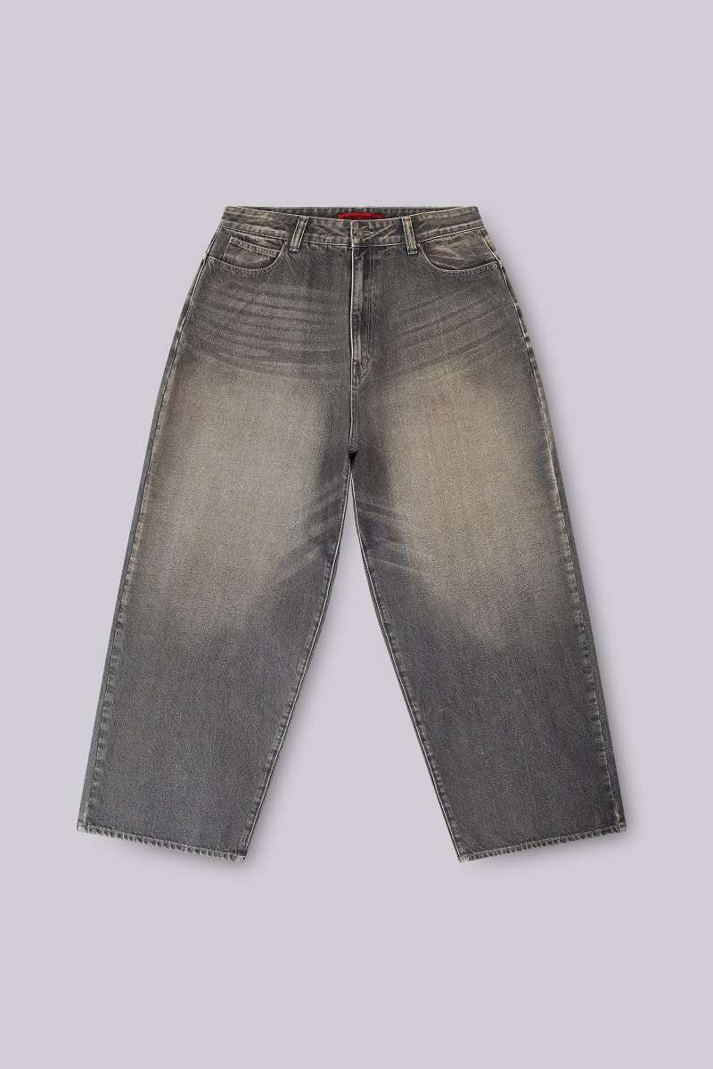 jaded london Grey Washed XL Colossus Jeans Grey