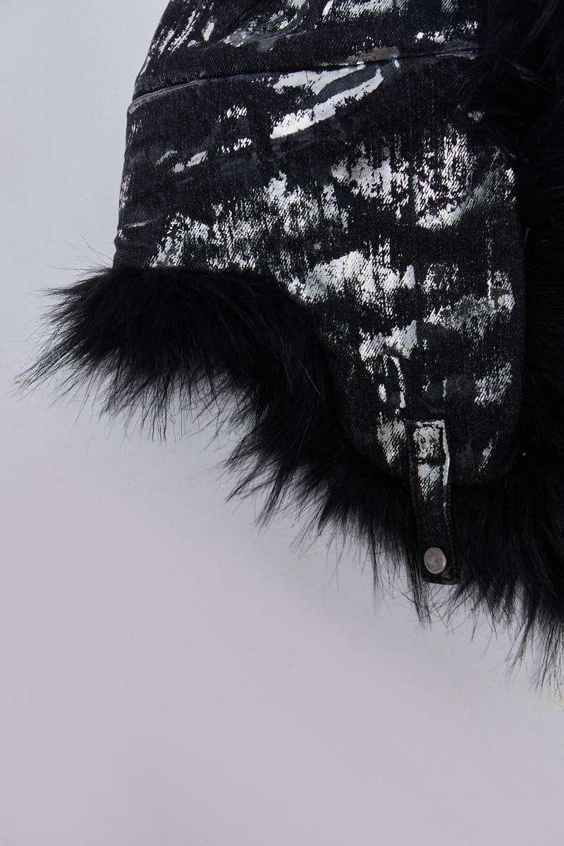 Jaded London Gunmetal Denim Trapper Hat Black