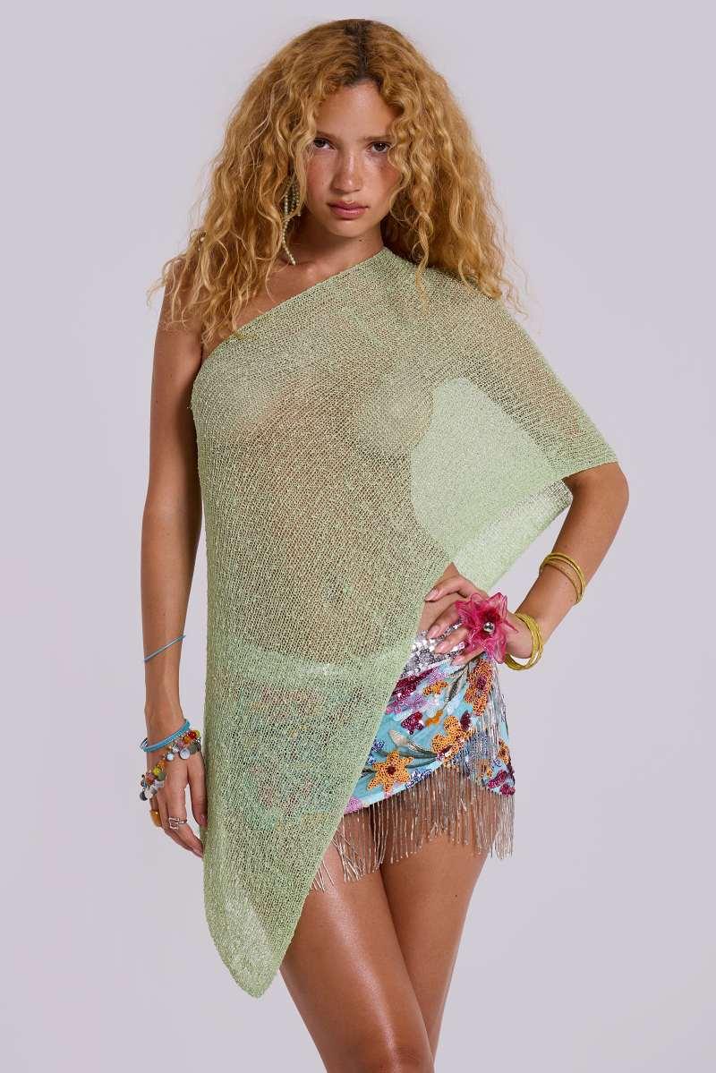 Jaded London Infinity Multiway Cape In Kiwi Green