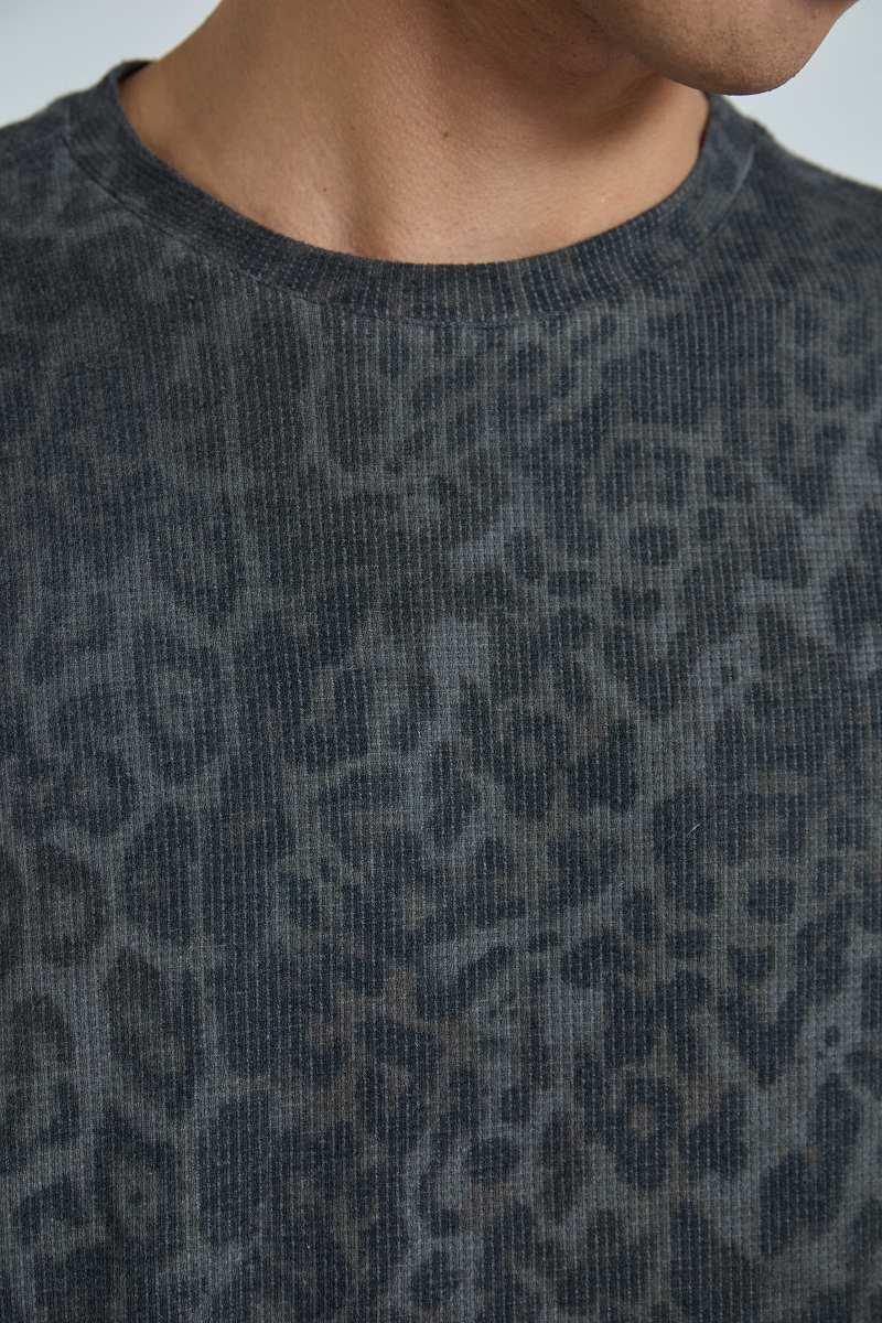 Jaded London Irbis Waffle Long Sleeve Top Charcoal