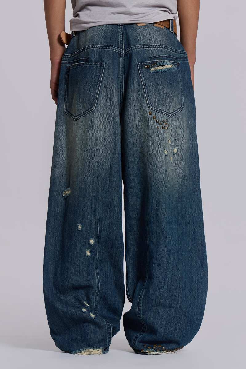 Jaded London Jewel XL Colossus Jeans Blue