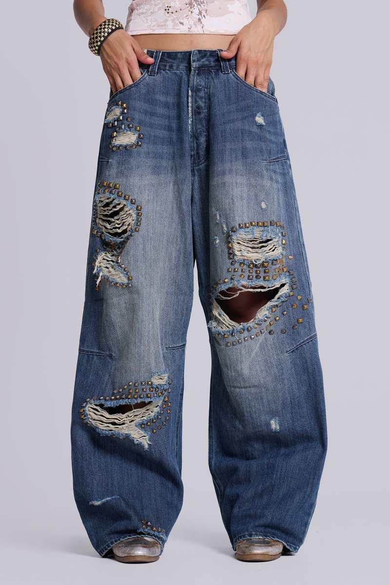 Jaded London Jewel XL Colossus Jeans Blue
