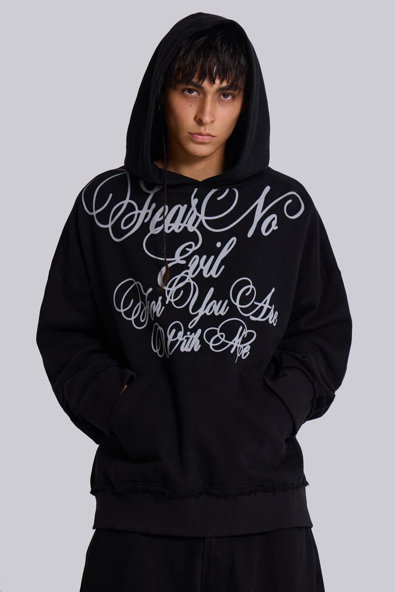 Jaded London Kasper Script Hoodie Black