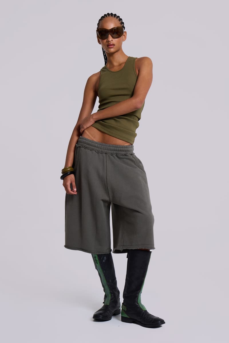Jaded London Khaki Monster Shorts Khaki