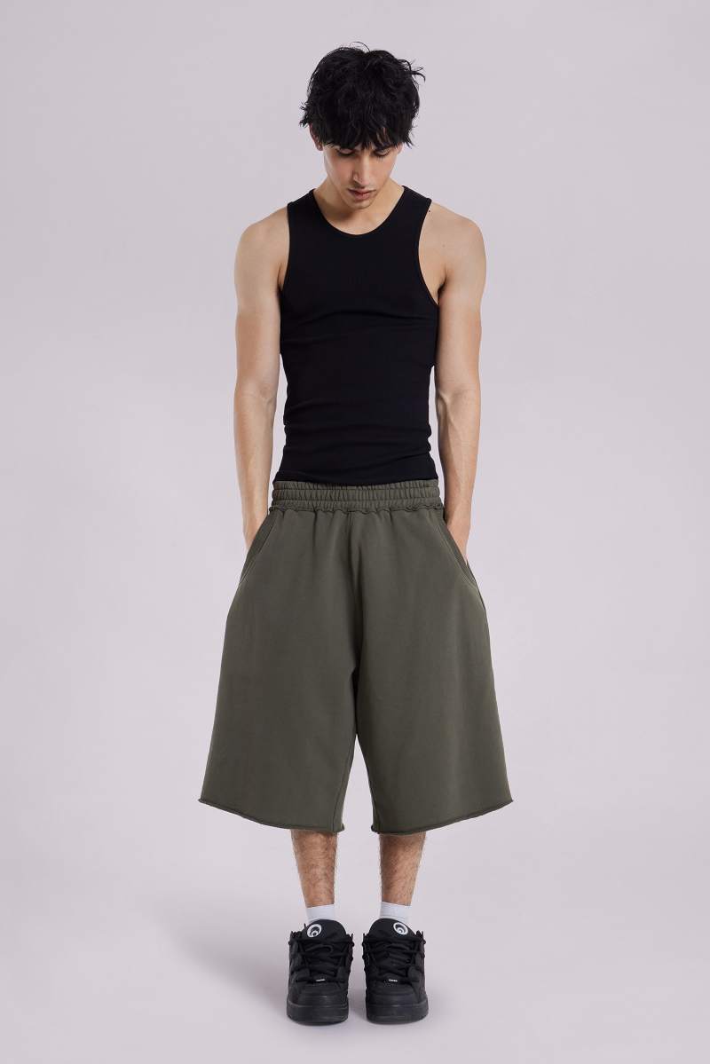 jaded london Khaki Monster Shorts Khaki