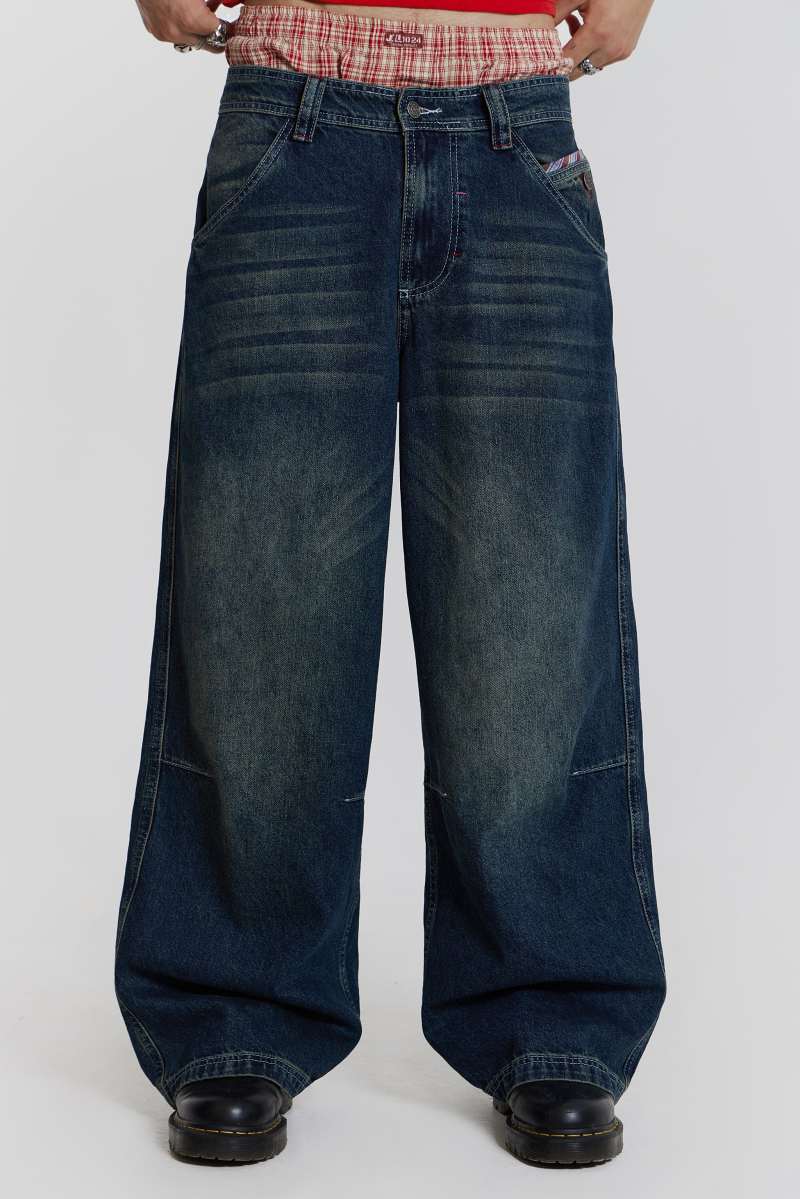 Jaded London LDN Colossus Jeans Blue