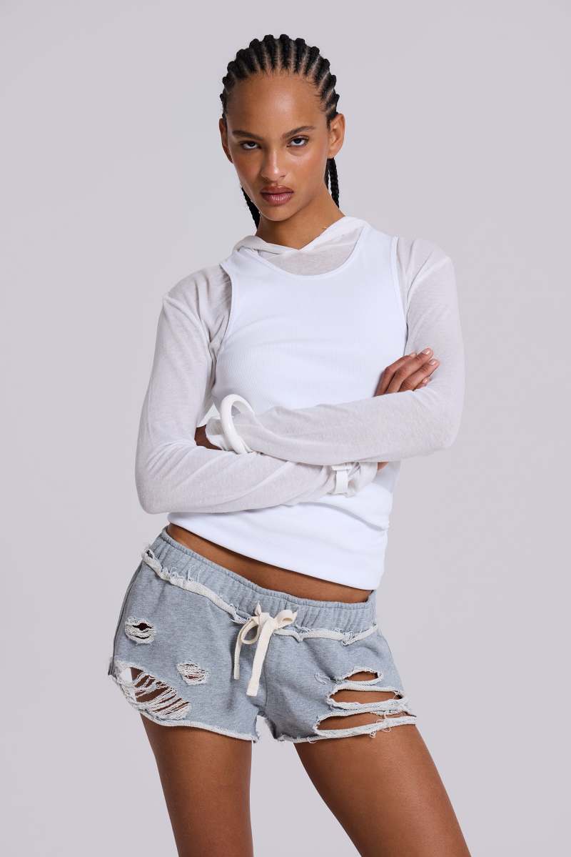 Jaded London LDN Mini Monster Shorts Grey