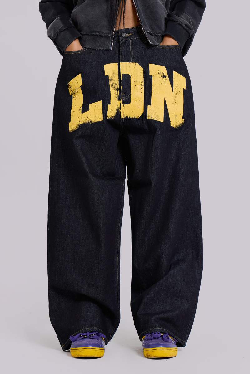 Jaded London LDN XL Colossus Jeans Dark Blue