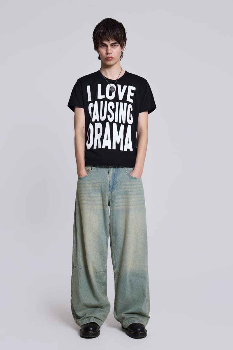 jaded london Light Wash Colossus Fit Jeans Blue