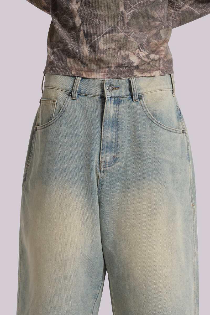 Jaded London Light Wash Jumbo Jorts Blue