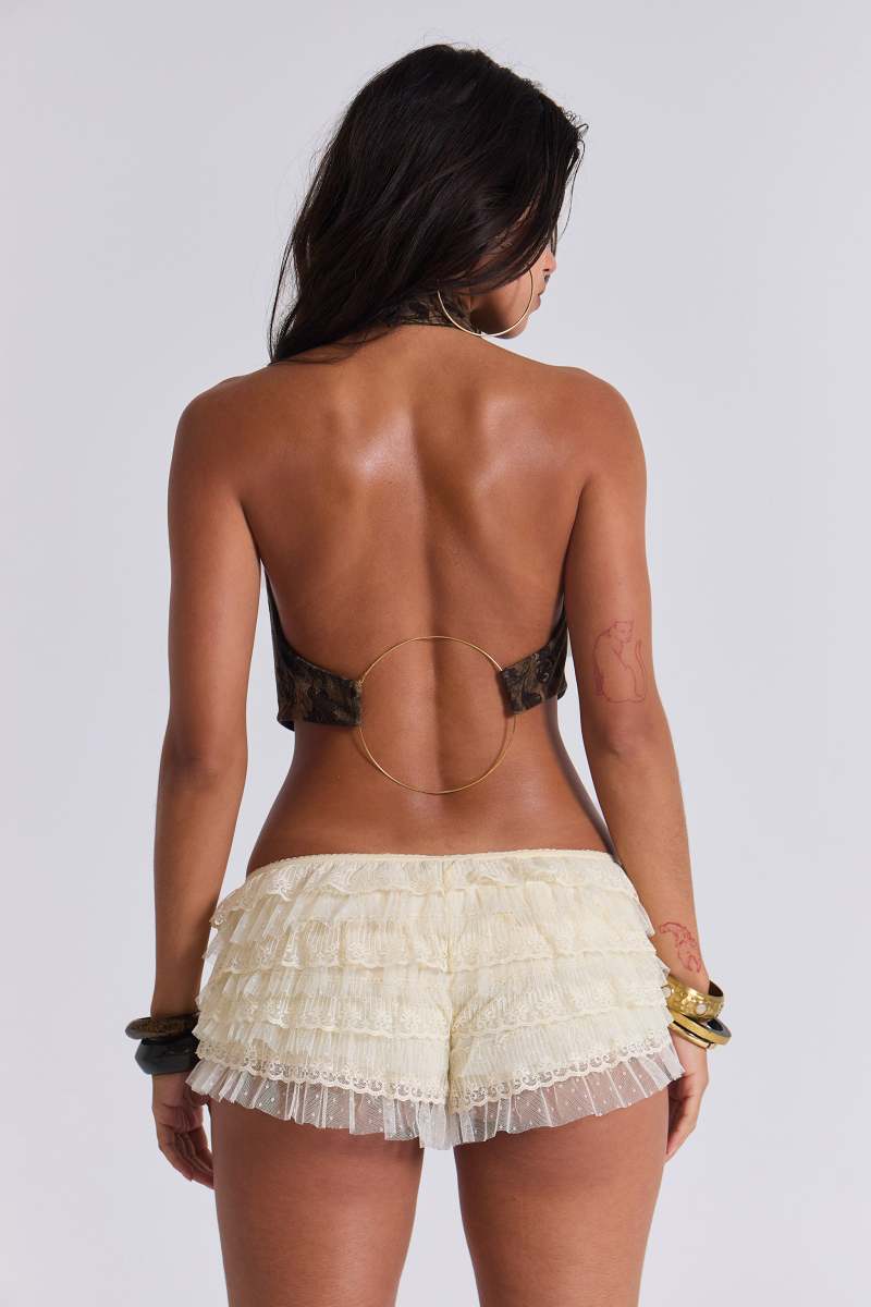 Jaded London Lunae Halter Hoop Top Multi