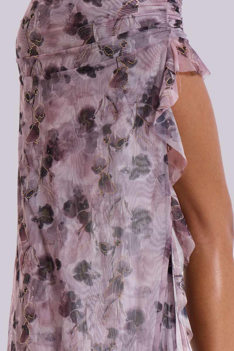 Jaded London Maeve Backless Maxi Dress Purple