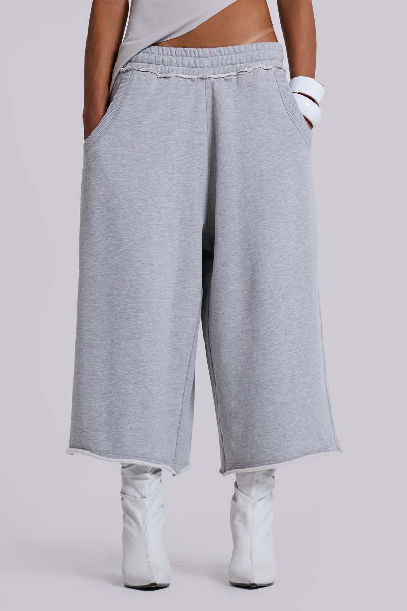 jaded london Monster 3/4 Grey Marl Shorts Grey
