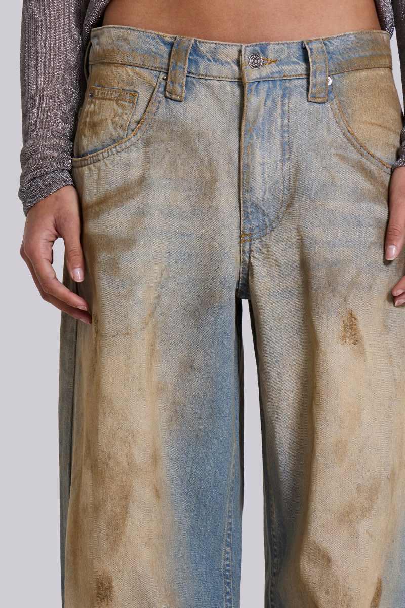 Jaded London Mud Wash Colossus Jeans Blue