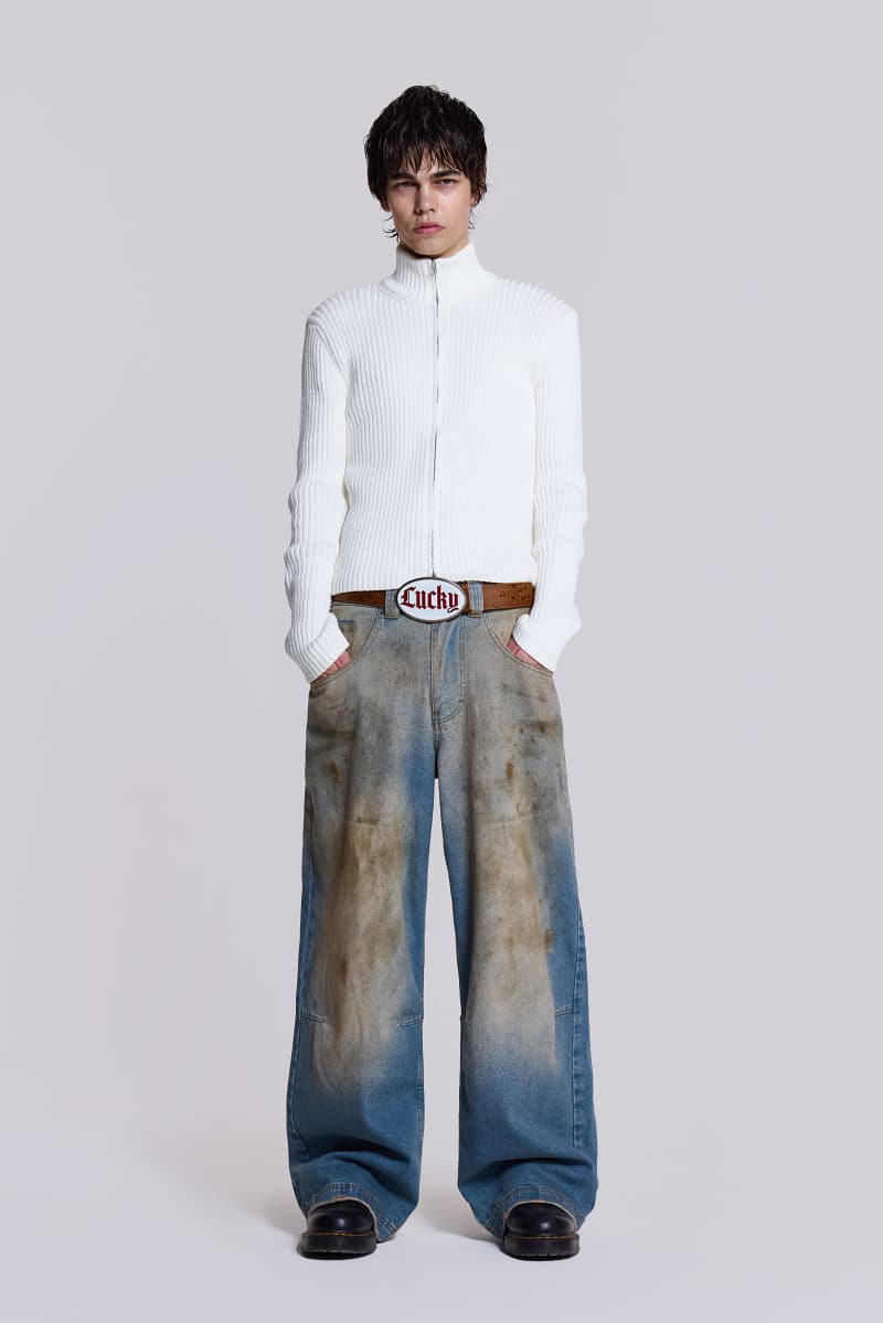 jaded london Mud Wash Colossus Jeans Blue