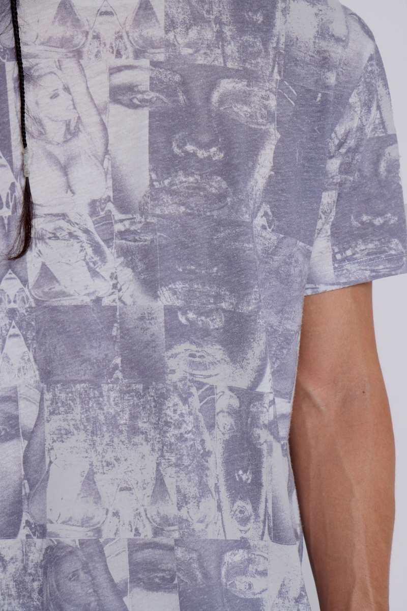 Jaded London Mugshot T Shirt Dusty Grey