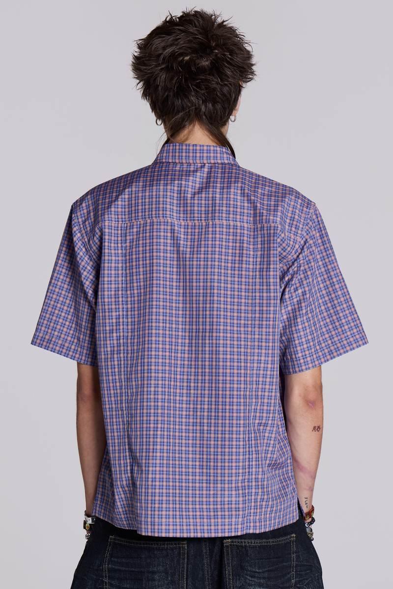 Jaded London Multi Typo Shirt Blue
