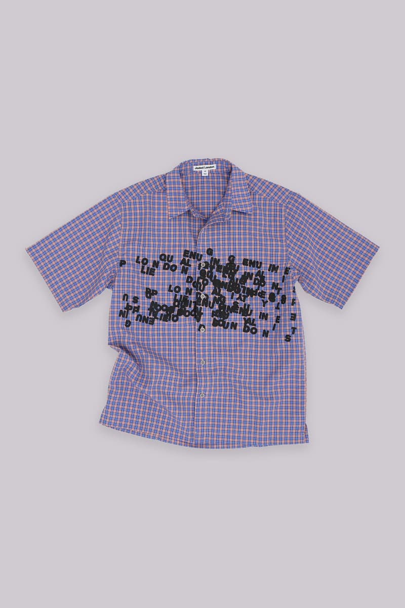 jaded london Multi Typo Shirt Blue