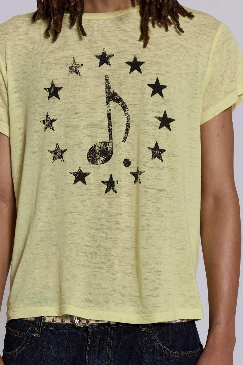 Jaded London Music Yellow T Shirt Yellow