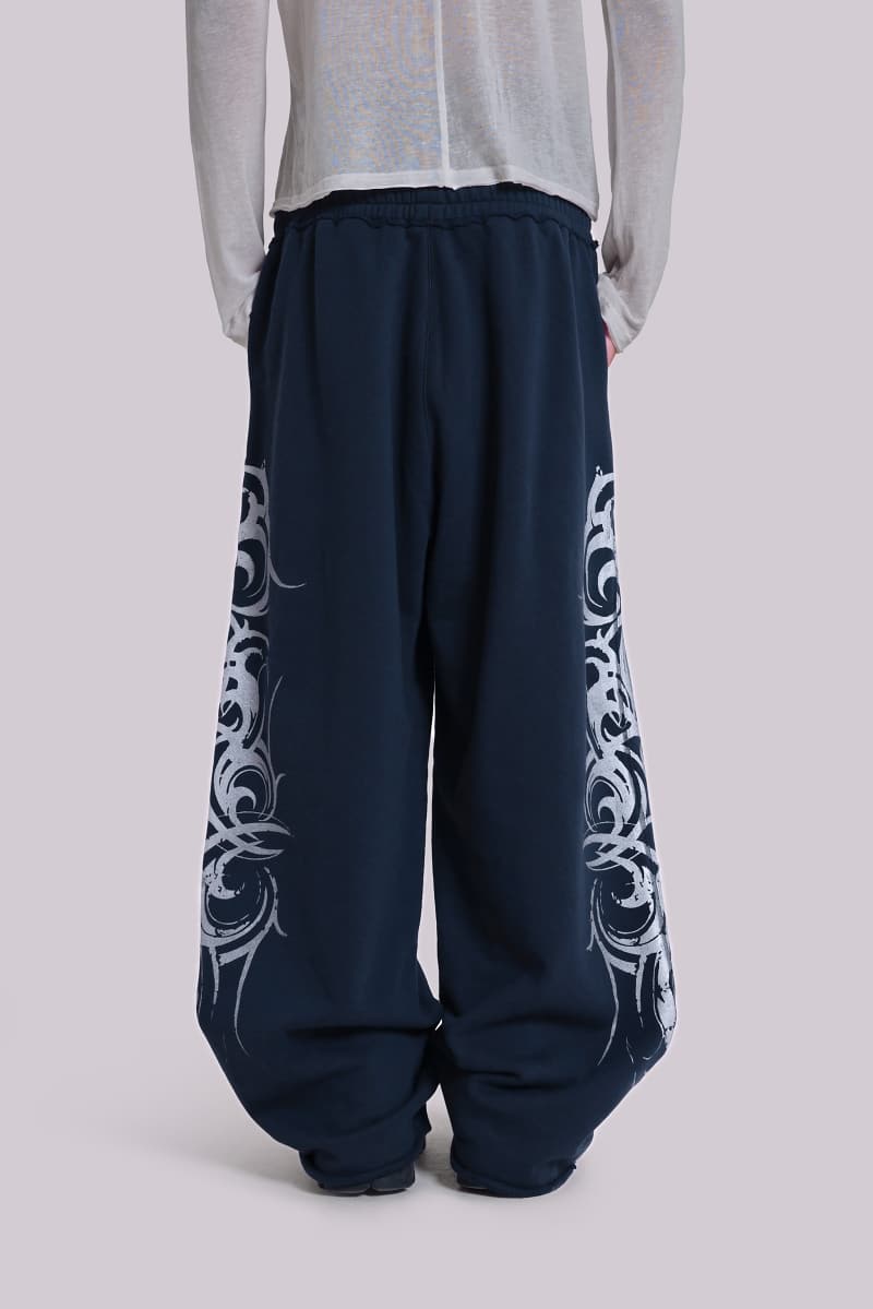 Jaded London Navy Baggy Blade Joggers Navy
