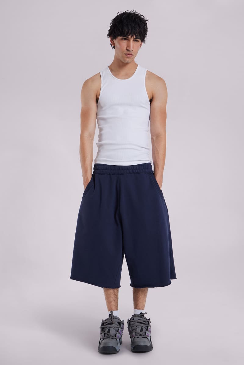 jaded london Navy Monster Shorts Khaki