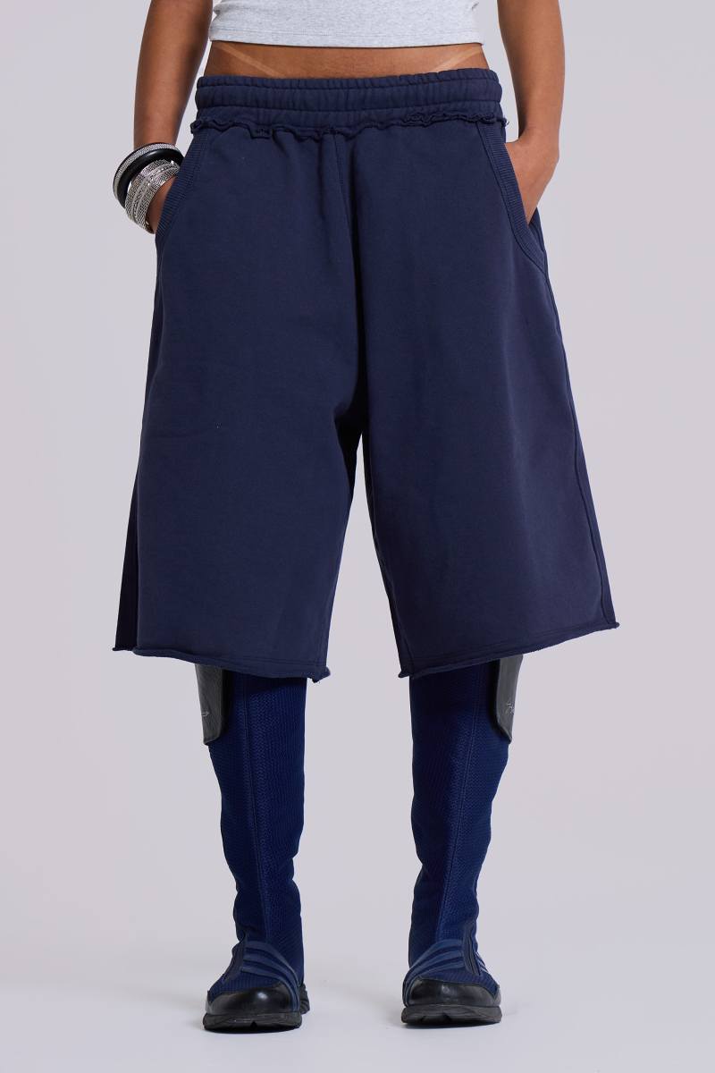 jaded london Navy Monster Shorts Navy
