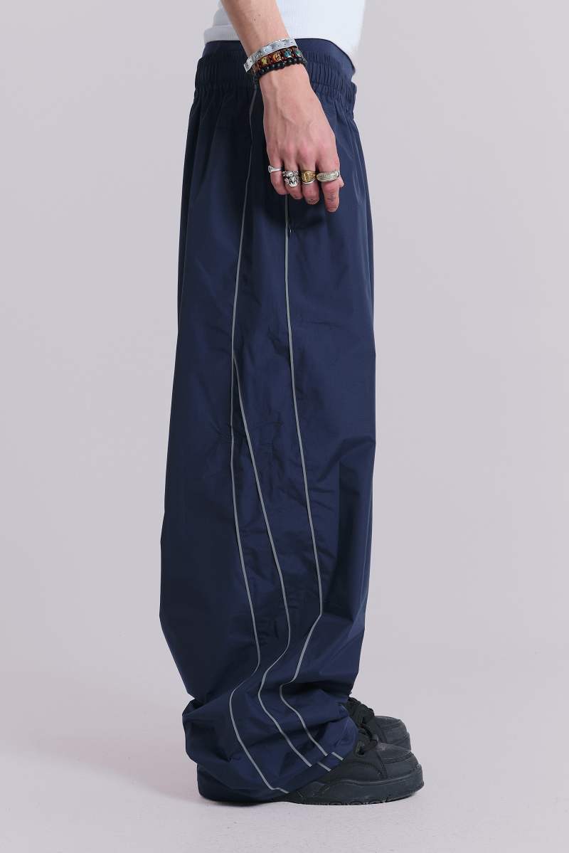 Jaded London Navy Vapor Tracksuit Bottoms Grey