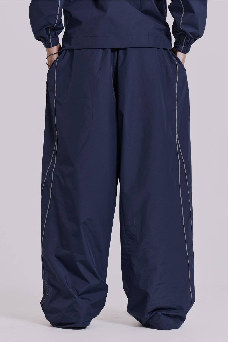 Jaded London Navy Vapor Tracksuit Bottoms Navy