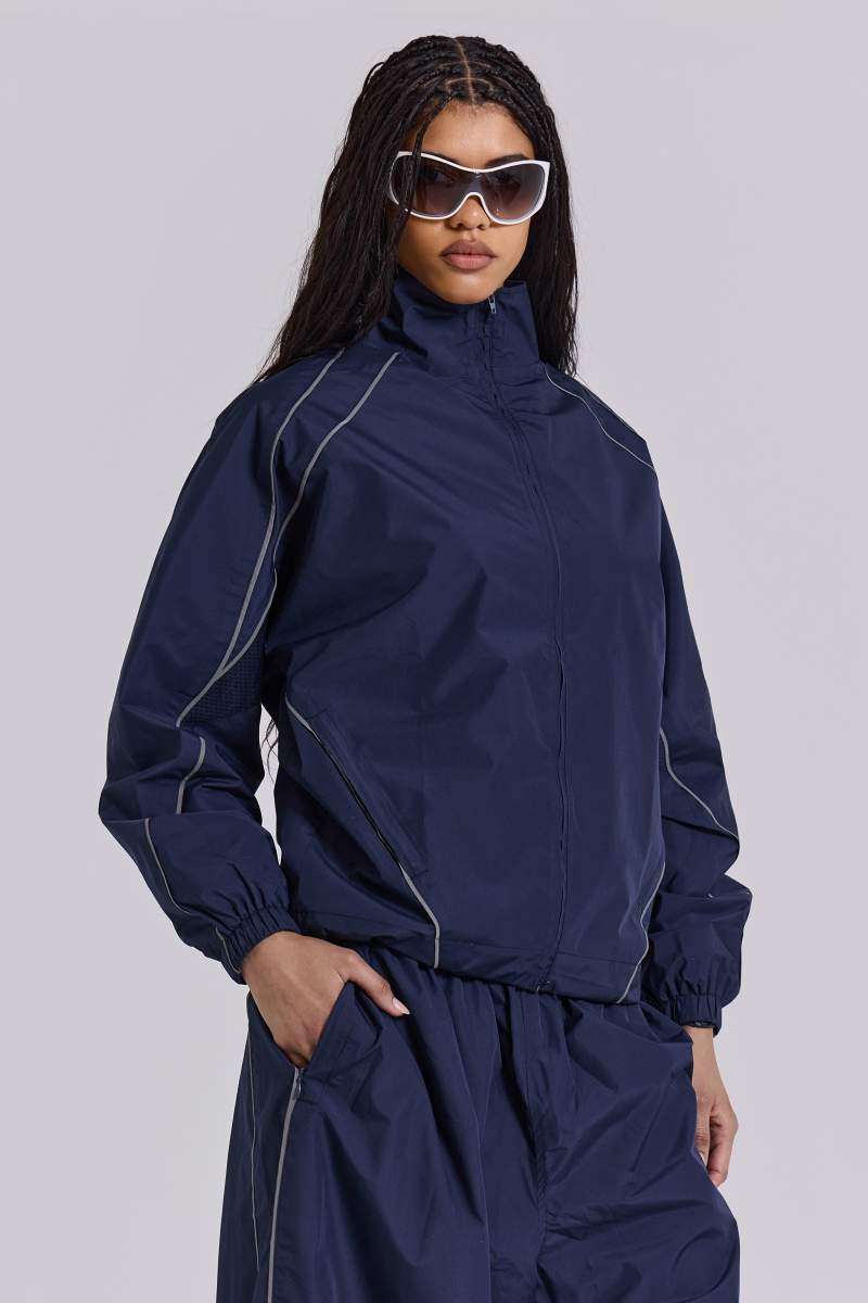 Jaded London Navy Vapor Tracksuit Top Navy
