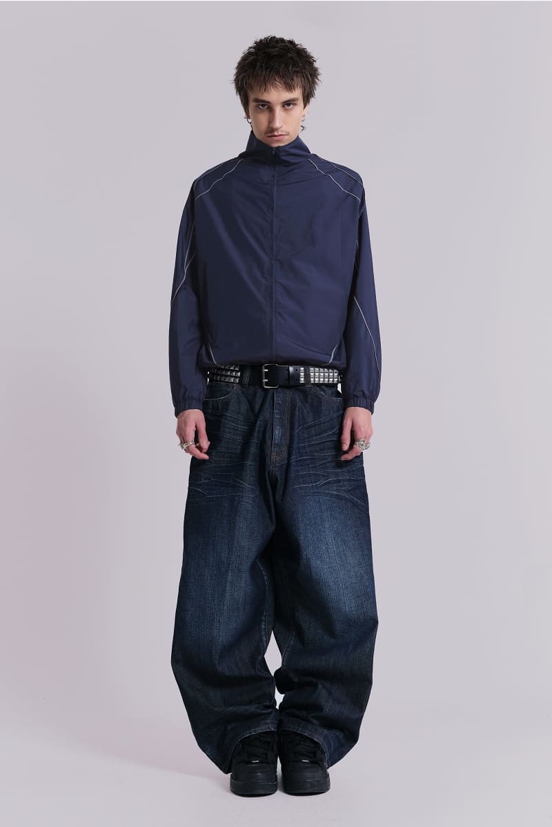 Jaded London Navy Vapor Tracksuit Top Navy