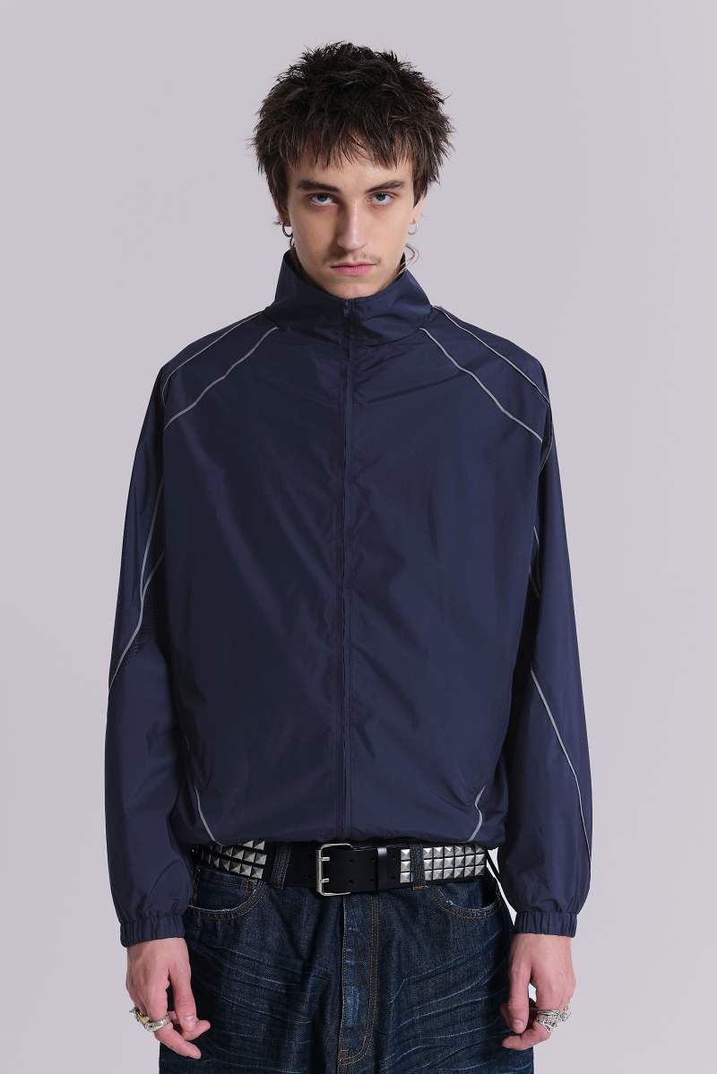 jaded london Navy Vapor Tracksuit Top Navy