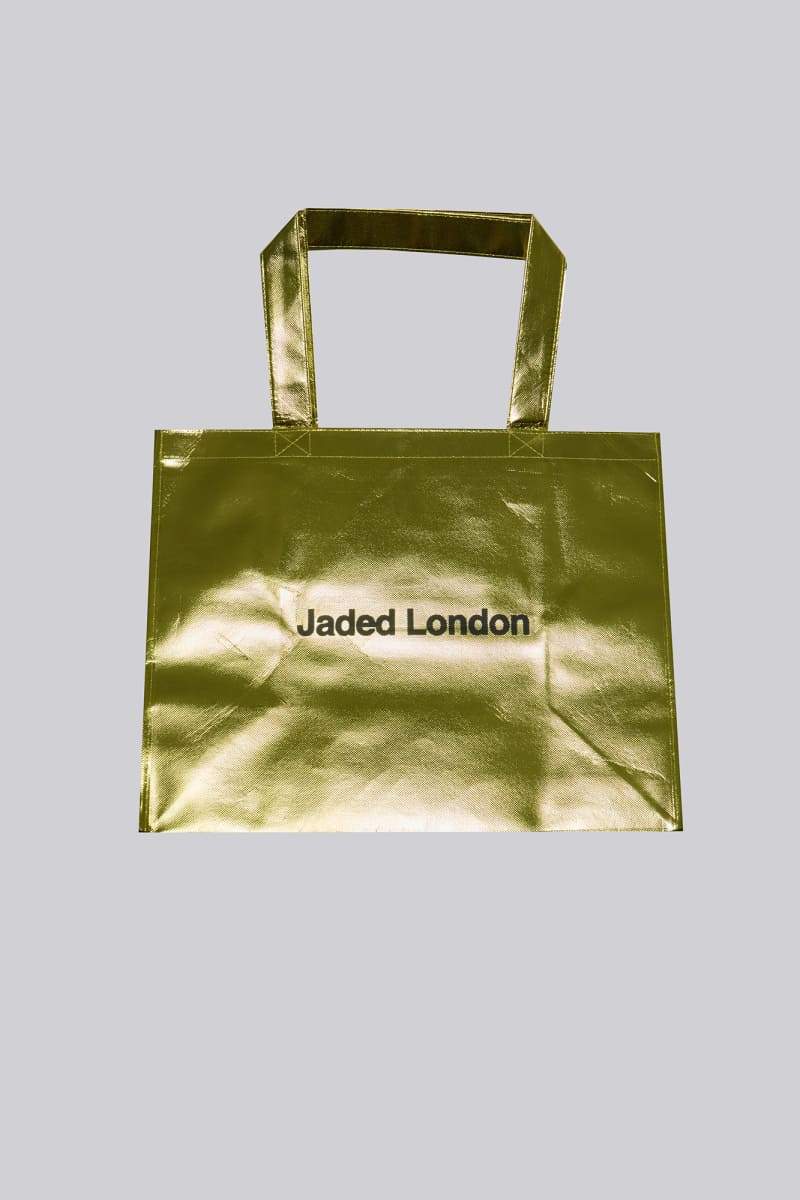 jaded london NY Gold Metallic Shopper Bag Gold