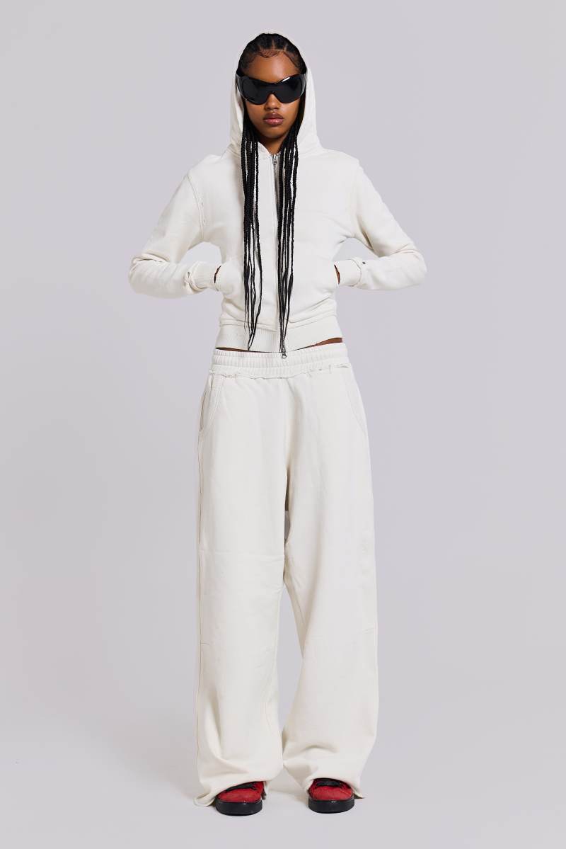 Jaded London Off White Mini Monster Hoodie White