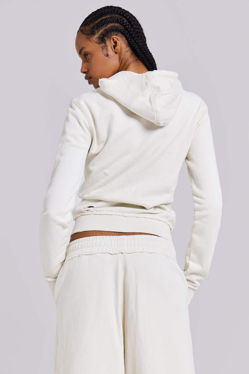 Jaded London Off White Mini Monster Hoodie White