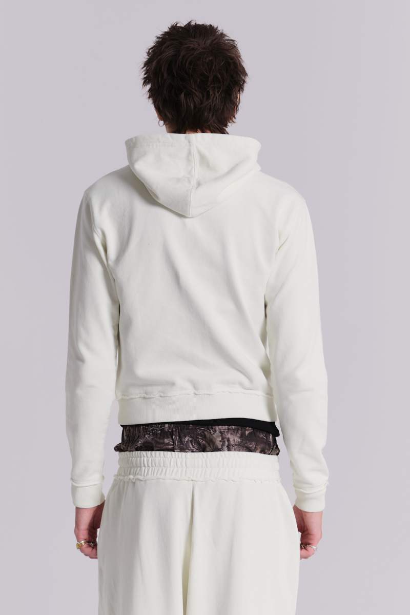 Jaded London Off White Mini Monster Hoodie White